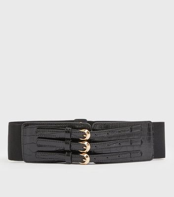 black waist belt elastic