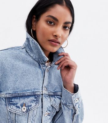 ONLY Denim Crop Jacket New Look in Pale Blue Blue Womens Clothing Jackets Jean and denim jackets 