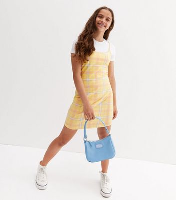 New look yellow pinafore on sale dress