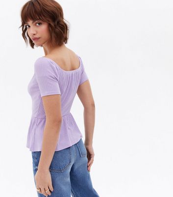 Lilac hot sale peplum top