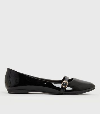 patent black ballet pumps