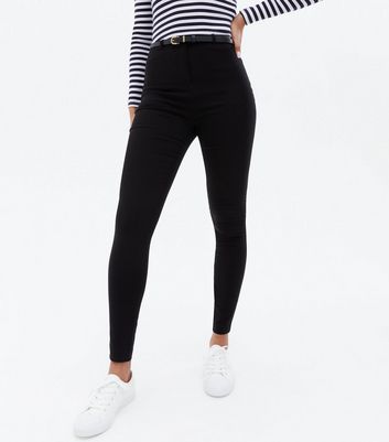 Click to view product details and reviews for Black Belted Slim Trousers New Look.
