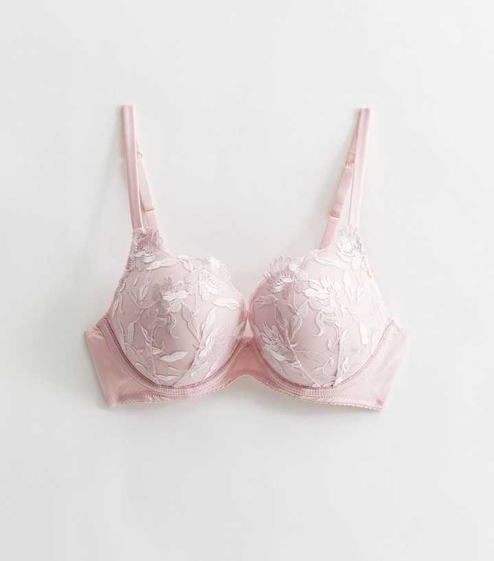 New Look lace bra in pink