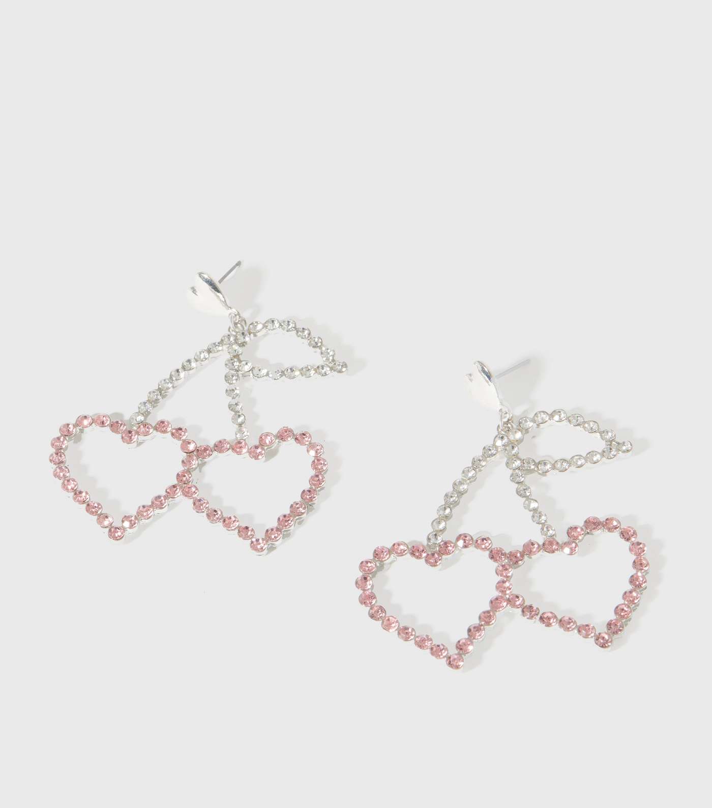 Silver Diamanté Cherry Earrings Image 3