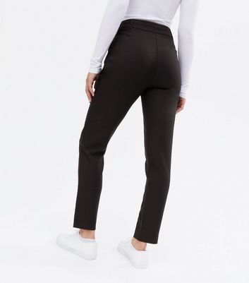 Black High Waist Slim Trousers | New Look