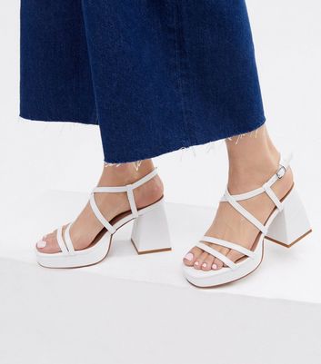 new look white platform sandals