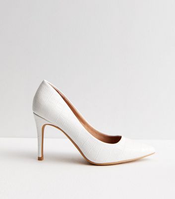 New look sale white court shoes