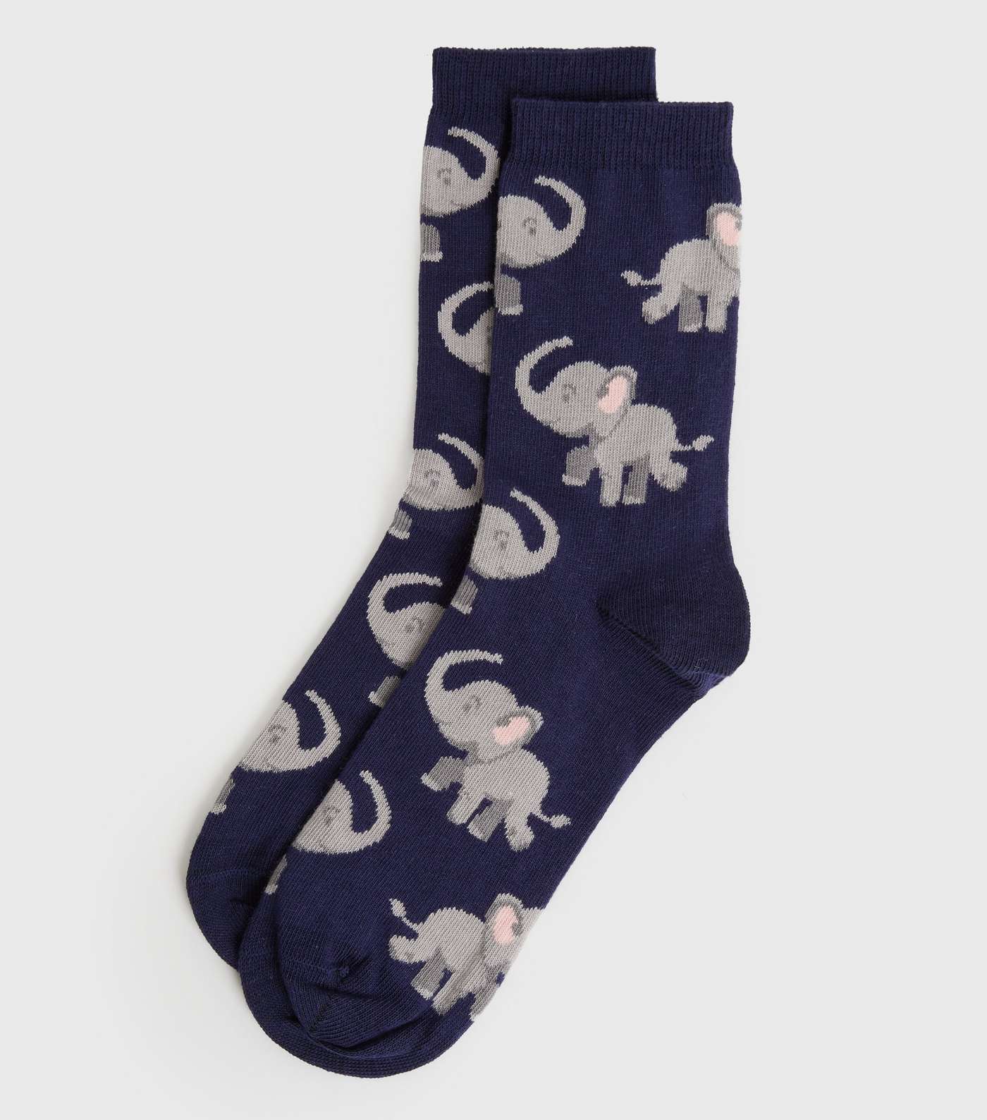 Navy Elephant Socks
