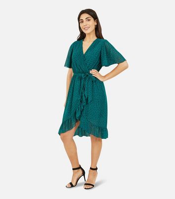 new look gold pleated dress