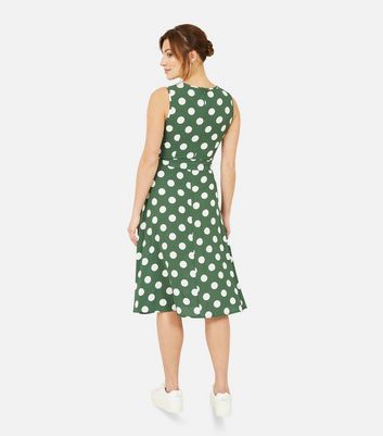 Green polka hotsell dot tea dress