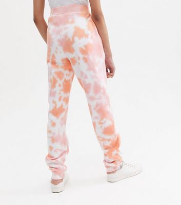 Girls Orange Tie Dye California Logo 