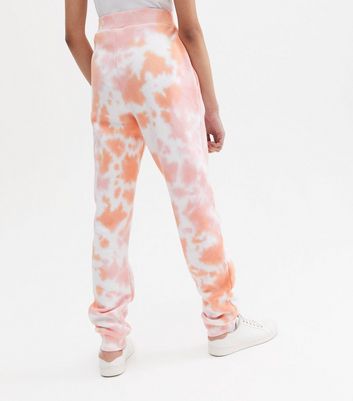 Pink and orange tie dye sweatpants sale