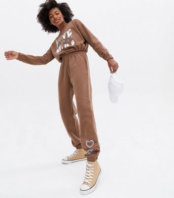 Brown Jersey Logo Love Wins Cuffed 