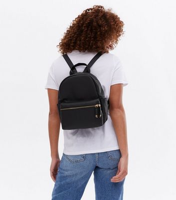 New look black online backpack