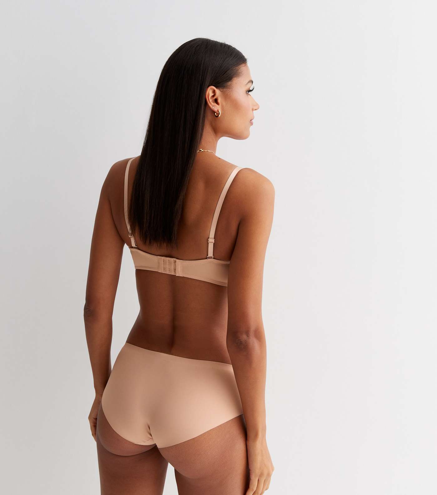 Tan Bow Front Strapless Bra Image 4