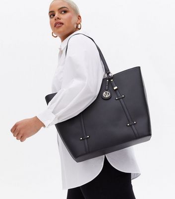 New look black online tote handbag