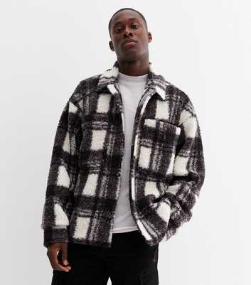 White Check Borg Jacket