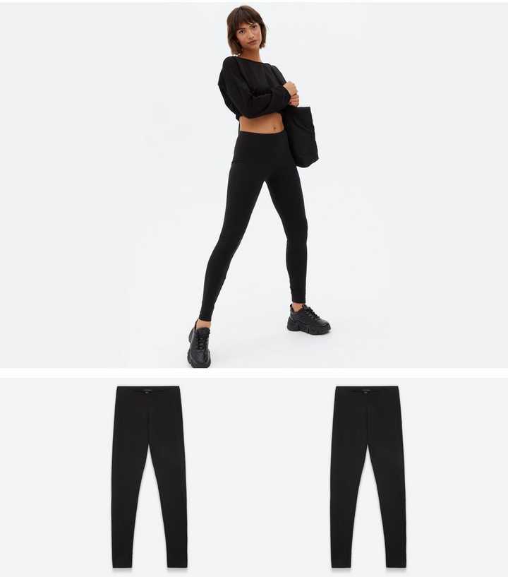 2 Pack Black Jersey Leggings