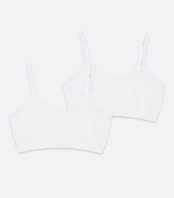 Girls 2 Pack White Seamless Crop Tops | New Look