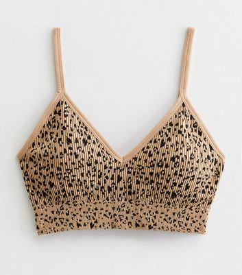 Buy GUESS Women's Natural Leopard Bra, Printed Brown ANIMALIER
