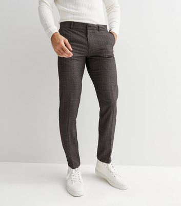 Buy INVICTUS Men Grey  Black Slim Fit Checked Formal Trousers  Trousers  for Men 2173627  Myntra