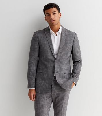 Dark Grey Slim Suit Jacket New Look