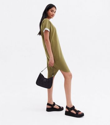 new look olive dress