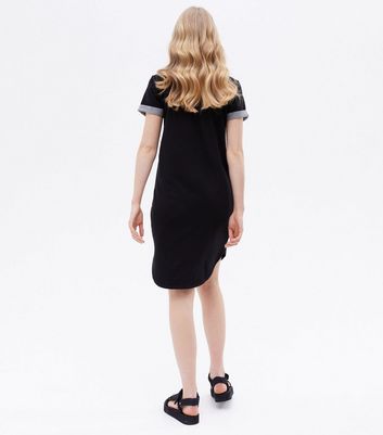 Damen Bekleidung JDY Black Short Sleeve Mini T-Shirt Dress