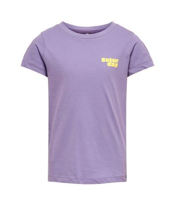 KIDS ONLY Light Purple Saturday Logo T-Shirt New Look
