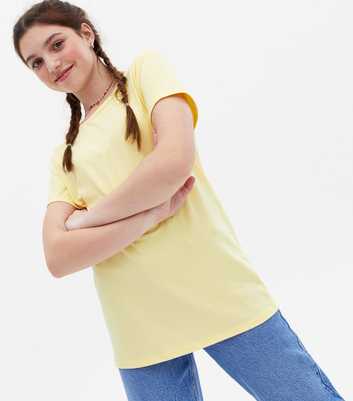 KIDS ONLY Pale Yellow Jersey Crew Neck T-Shirt