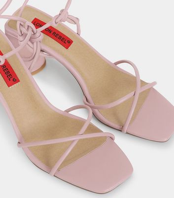 Pale pink strappy outlet sandals