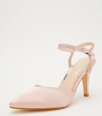 pink court shoes new look