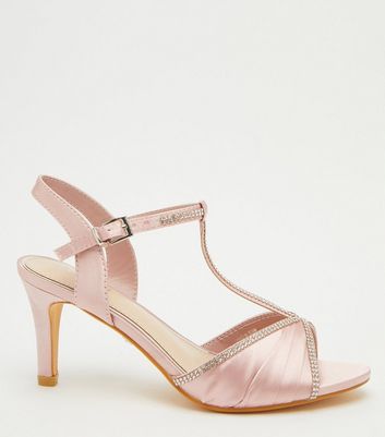 Blush satin outlet sandals