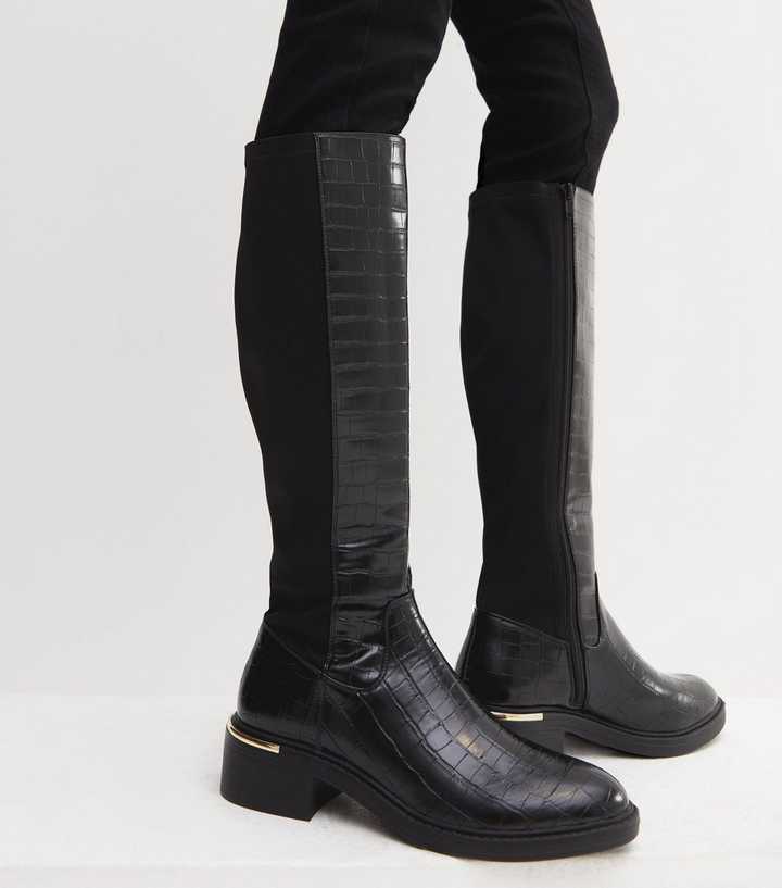 faux alligator boots