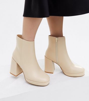 new look beige ankle boots