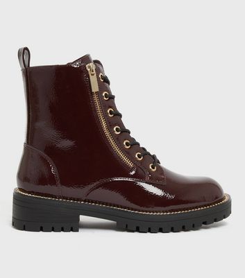 Burgundy ankle boots cheap new look