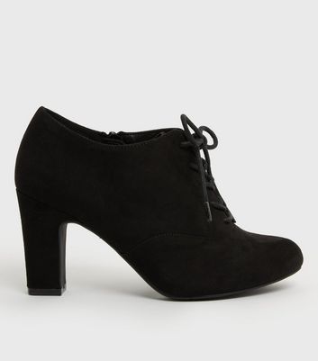 Black lace up heeled ankle boots - Shoelace - Women's Shoes, Bags and  Fashion