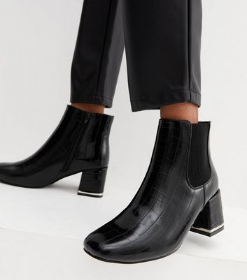 New look shop croc ankle boots