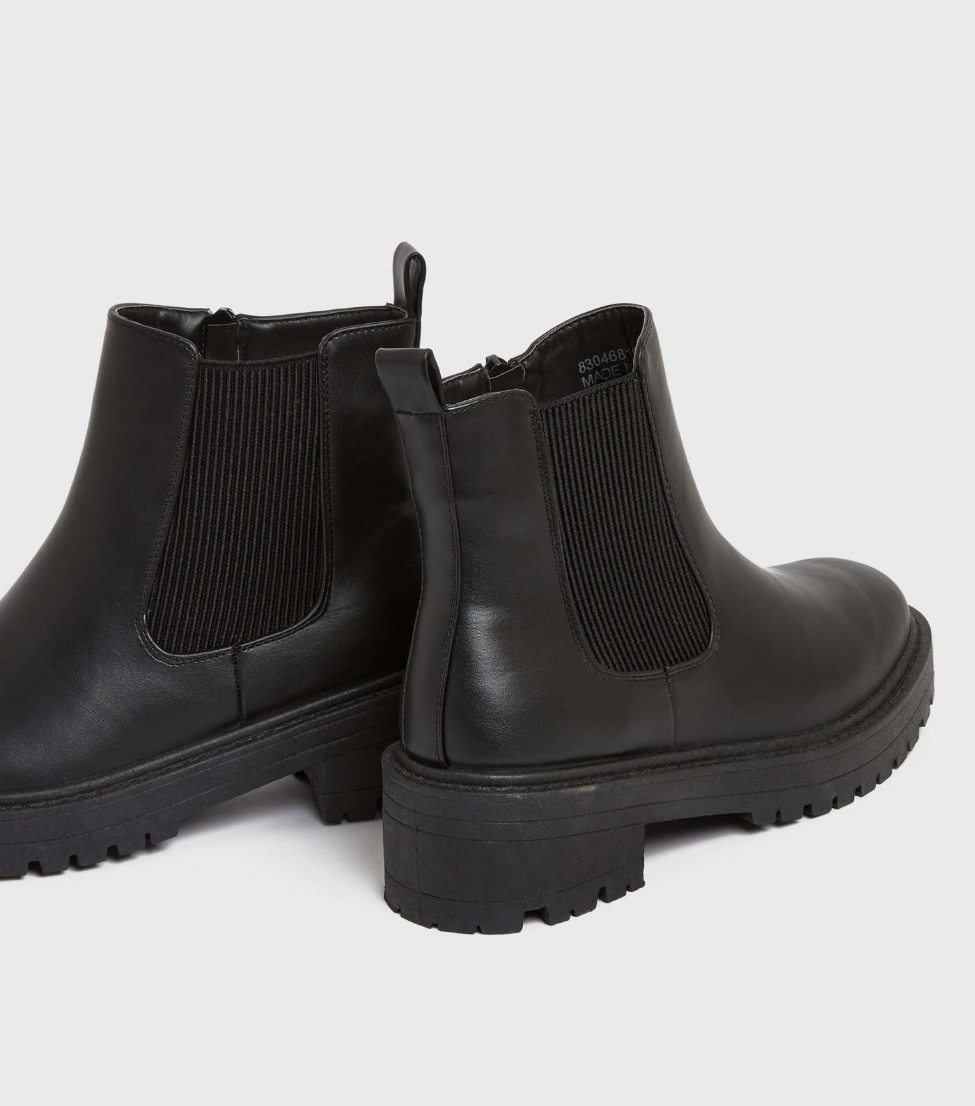 Black Chunky Chelsea Boots Image 4