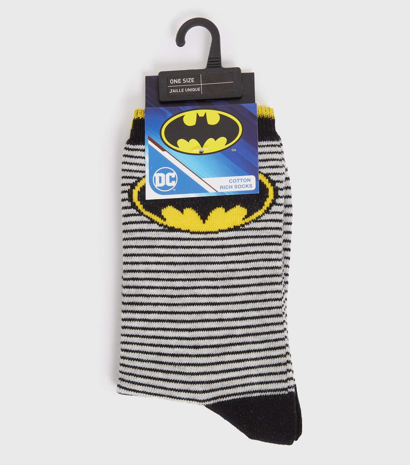 Black Batman Stripe Socks Image 2