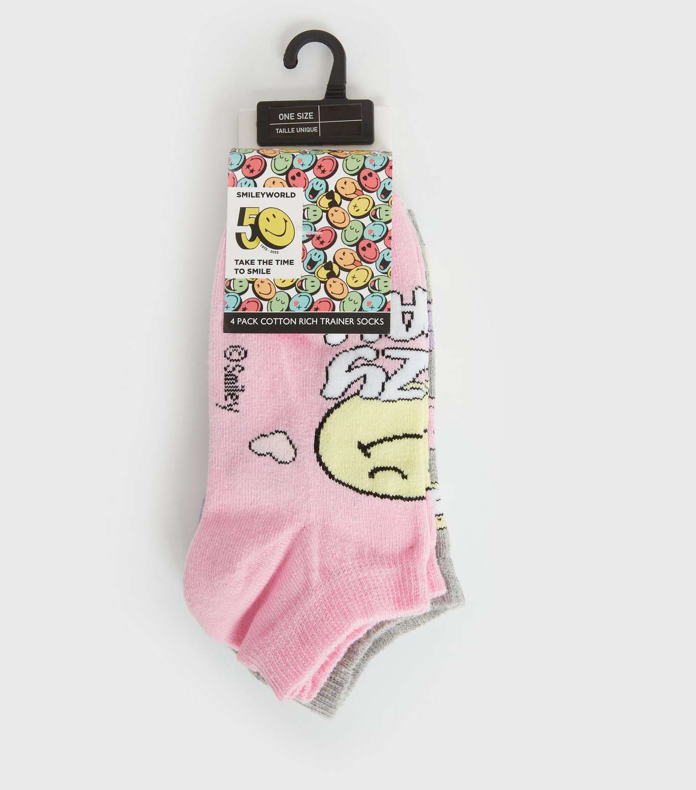 Girls 4 Pack Multicoloured SmileyWorld Socks