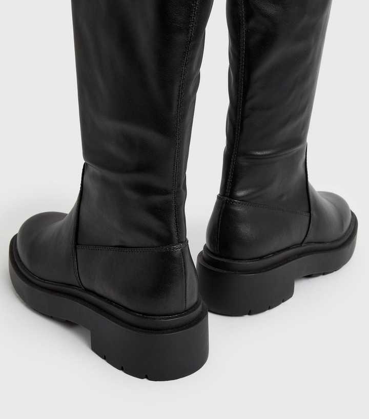 new look over the knee chunky heeled boot
