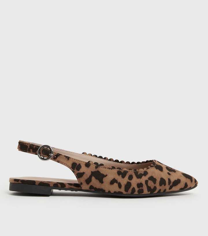 sling pumps animal print