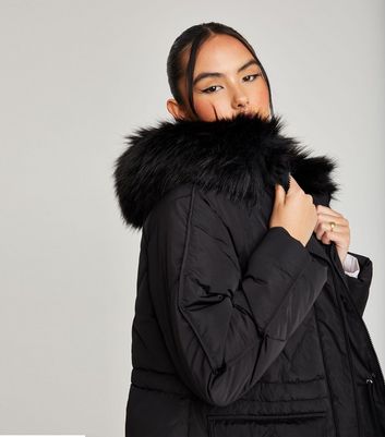 Urban Bliss Black Quilted Faux Fur 