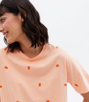 Click to view product details and reviews for Coral Embroidered Boxy T Shirt New Look.