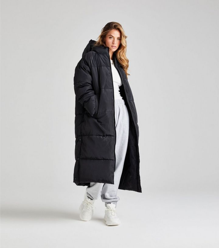 Mysterieus onenigheid Gezag Urban Bliss Black Long Oversized Puffer Jacket | New Look