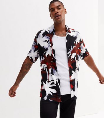 men's shirt with palm trees