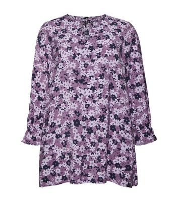 Click to view product details and reviews for Vero Moda Curves Lilac Floral Tunic Blouse New Look.