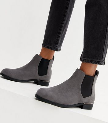 grey chelsea boots womens