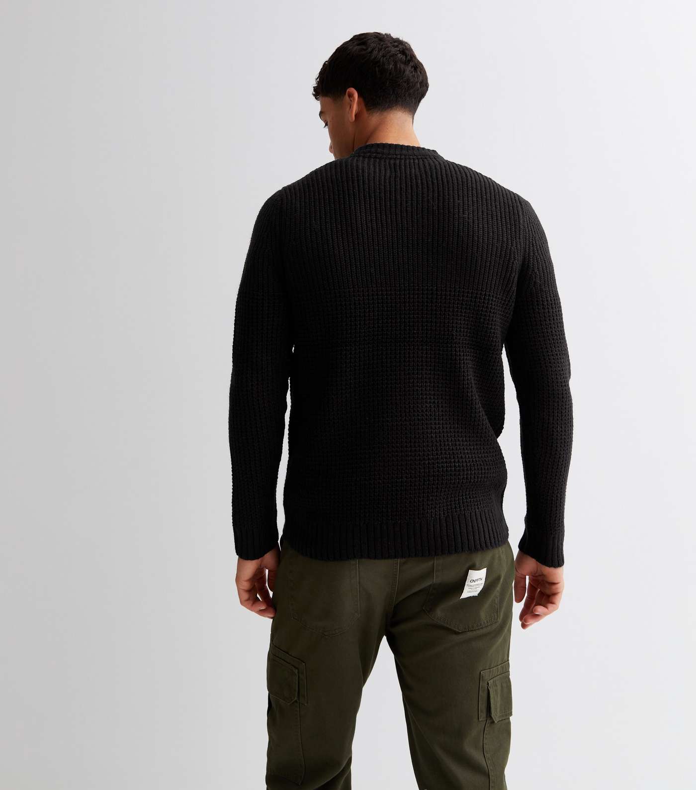 Only & Sons Black Chunky Knit Jumper Image 4